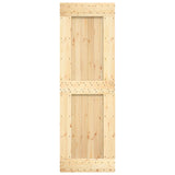 Sliding Door Natural and White 70 x 210 cm Solid Pine Wood 3445012