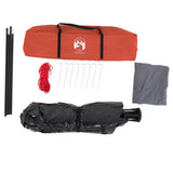 Camping Tent Cabin 4-Person Grey and Orange Quick Release 4005337