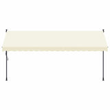 Retractable Awning Cream 400x150 cm Fabric and Steel 368749