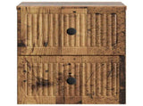 Wall-Mounted Bedside Cabinet Old Wood 33 x 34.5 x 40 cm 897971