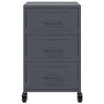 ZNTS Bedside Cabinet Anthracite 36x39x59 cm Steel 846730