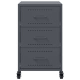 ZNTS Bedside Cabinet Anthracite 36x39x59 cm Steel 846730