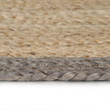 Handmade Rug Jute with Grey Border 120 cm 133675