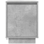 ZNTS Bedside Cabinet with LED Lights Concrete Grey 38x34x50 cm 861271