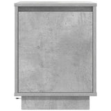 Bedside Cabinet with LED Lights Concrete Grey 38x34x50 cm 861271