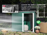 5 x 3ft Garden Storage Shed with Sliding Door and Sloped Roof Outdoor Equipment Tool, Green T3398P315868