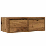 TV Cabinet with LED Lights Old Wood 75x35.5x25 cm 860236