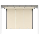 Garden Gazebo with Side Curtain 3x3x2.25m Cream 47993