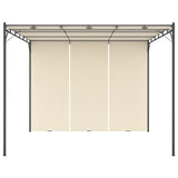 Garden Gazebo with Side Curtain 3x3x2.25m Cream 47993