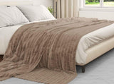 Throw Blankets 6 pcs Camel 270 x 240 cm Fleece 42016872