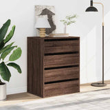 Corner Chest of Drawers Brown Oak 60x41x76 cm Engineered Wood 852876