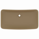 Luxury Basin Rectangular Matt Cream 71x38 cm Ceramic 146963