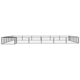 24-Panel Dog Playpen Black 100x50 cm Powder-coated Steel 3115980