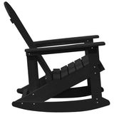 Adirondack Rocking Chairs 2 pcs Black HDPE 3335836