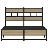 Metal Bed Frame without Mattress Sonoma Oak 120x200 cm 4017270
