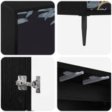 TV Cabinet DOKKUM 102 x 33 x 51 cm Black Oak Engineered Wood 8007097