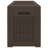 Garden Storage Box Brown 119x48x60 cm PP 152196
