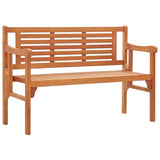 Foldable Bench Natural Solid eucalyptus wood 120 cm Foldable 47293