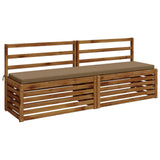 2-Piece Bench Cushions SOEST 2 pcs 100% Polyester Taupe 949133