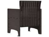Garden Chair 2 pcs Brown Polypropylene 847455