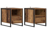 Bedside Table 2 pcs Old Wood 39.5 x 30 x 50 cm Engineered Wood 886663
