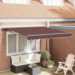 Retractable Awning Manual Brown 300x250 cm Fabric 3329957