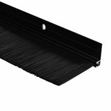 Screw-on Door Brush Seals 12 pcs Black 100 cm Aluminium Alloy 42019602