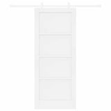 Sliding Door White 83 x 202 cm Solid Pine Wood 3445524