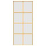 Sliding Door Gold 90x205 cm Frosted ESG Glass and Aluminium 155188