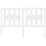 Bed Headboard White 145.5x4x100 cm Solid Wood Pine 818571