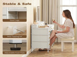 Multi-Storage Elegant Dressing Table, with LED Mirror - White T3398P552682