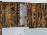 Wall Glass Cabinet LUCCA Smoked Oak 40 x 31 x 100 cm 885100