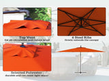 3 Cantilever Overhanging Parasol, with Cross Base - Orange T3398P323891