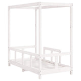 Kids Bed Frame White 70x140 cm Solid Wood Pine 834511