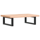 Basin Shelf Wall Mounted Steel and Solid Wood Beech 3302357