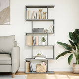Room Divider Bookcase 5-Tier Concrete Grey 70x24x161 cm Engineered Wood 858096