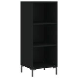Highboard Black 34.5x34x180 cm Engineered Wood 3200322