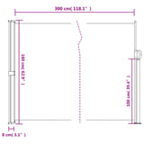 ZNTS Retractable Side Awning White 160x300 cm 4004316