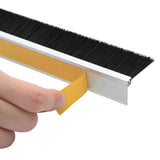 Self-adhesive Door Brush Seals 12 pcs Silver 100 cm 42019482