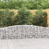 Arched Gabion Baskets 8 pcs 400x30x60/80 cm Galvanised Iron 3145806