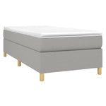 Box Spring Bed Frame Light Grey Single Fabric 3121205