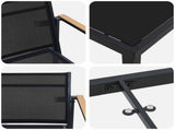 Outdoor Furniture Set 7 pcs Black and Anthracite Textilene 3422890