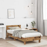 Bed Frame Old Wood 203 x 95 x 70 cm Engineered Wood 874112