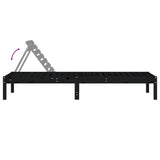 Sun Lounger Set of 2 Black Solid pine wood Standard 825074