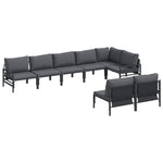 Garden Sofa Set with Cushion Anthracite Steel 3378994