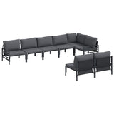 Garden Sofa Set with Cushion Anthracite Steel 3378994
