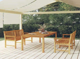 Garden Dining Set Natural Teak Solid Teak Wood Large Durable 3157156