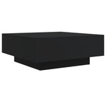 ZNTS Coffee Table with LED Lights Black 80x80x31 cm 836589