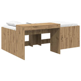 Kids'High Bed Frame with Desk Artisan Oak Engineered Wood 3422682