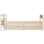 Bed Frame without Mattress 90x200 cm Solid Wood Pine 3306390